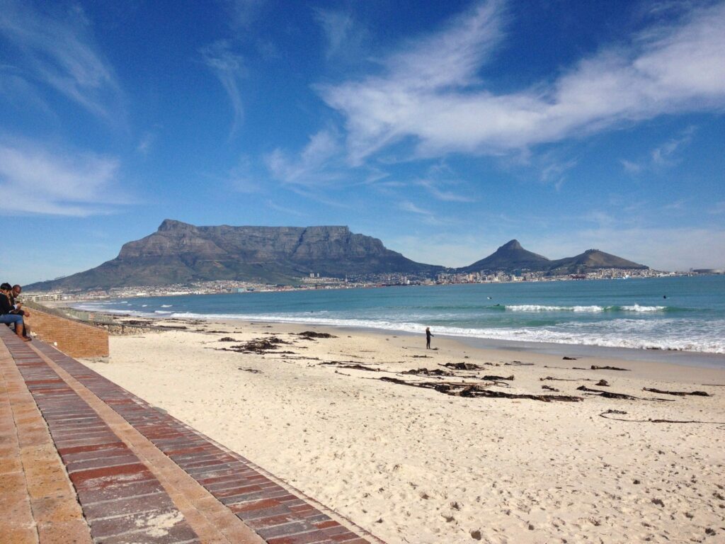 View of Table Mountain from the beach