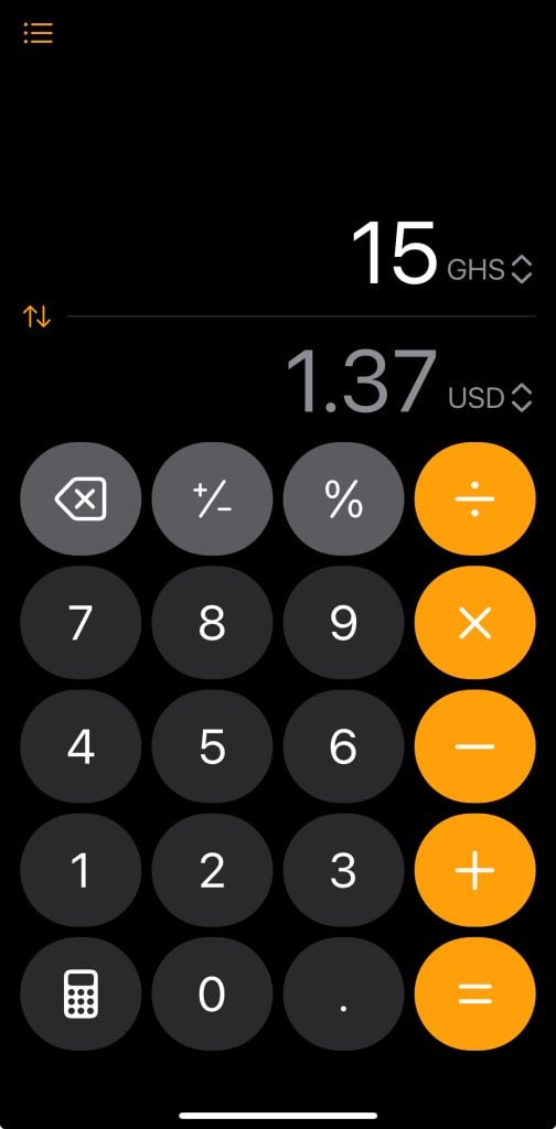 currency converter in calculator 