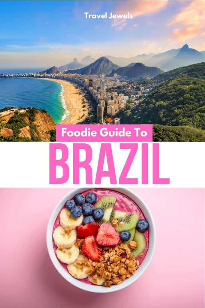 Pin for guide to food for Brazil