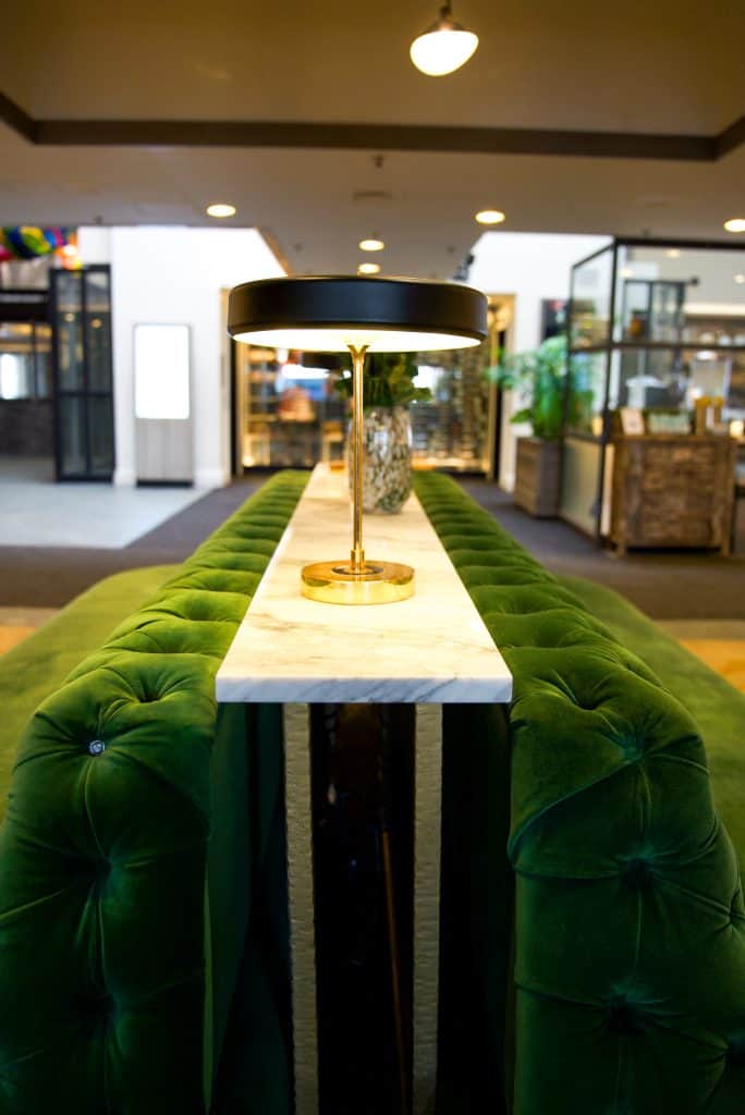 Colorful hotel couch